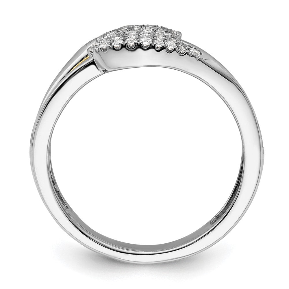 14k Two-Tone 3/8 ct Lab Grown Diamond VS/SI+ G+ Complete Fashion Ring