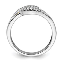 14k Two-Tone 3/8 ct Lab Grown Diamond VS/SI+ G+ Complete Fashion Ring