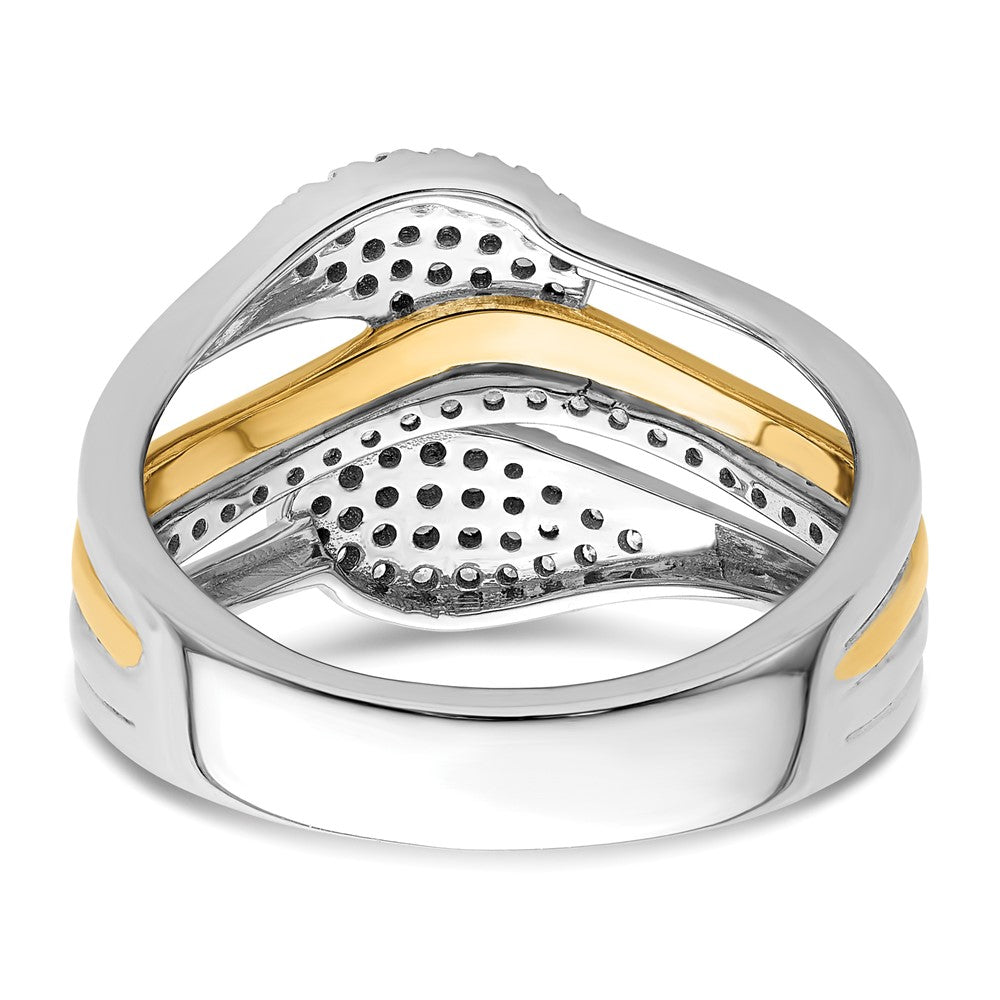 14k Two-Tone 3/8 ct Lab Grown Diamond VS/SI+ G+ Complete Fashion Ring