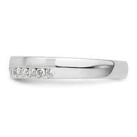 14k White Gold 3/8 ct Lab Grown Diamond VS/SI+ G+ Complete Band