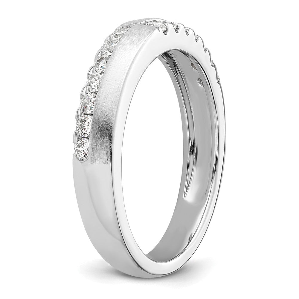 14k White Gold 3/8 ct Lab Grown Diamond VS/SI+ G+ Complete Band