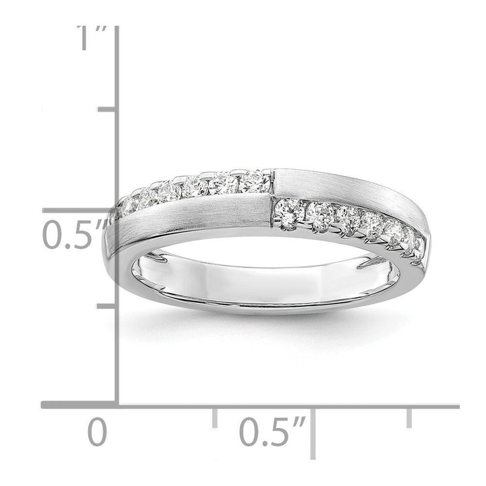 14k White Gold 3/8 ct Lab Grown Diamond VS/SI+ G+ Complete Band