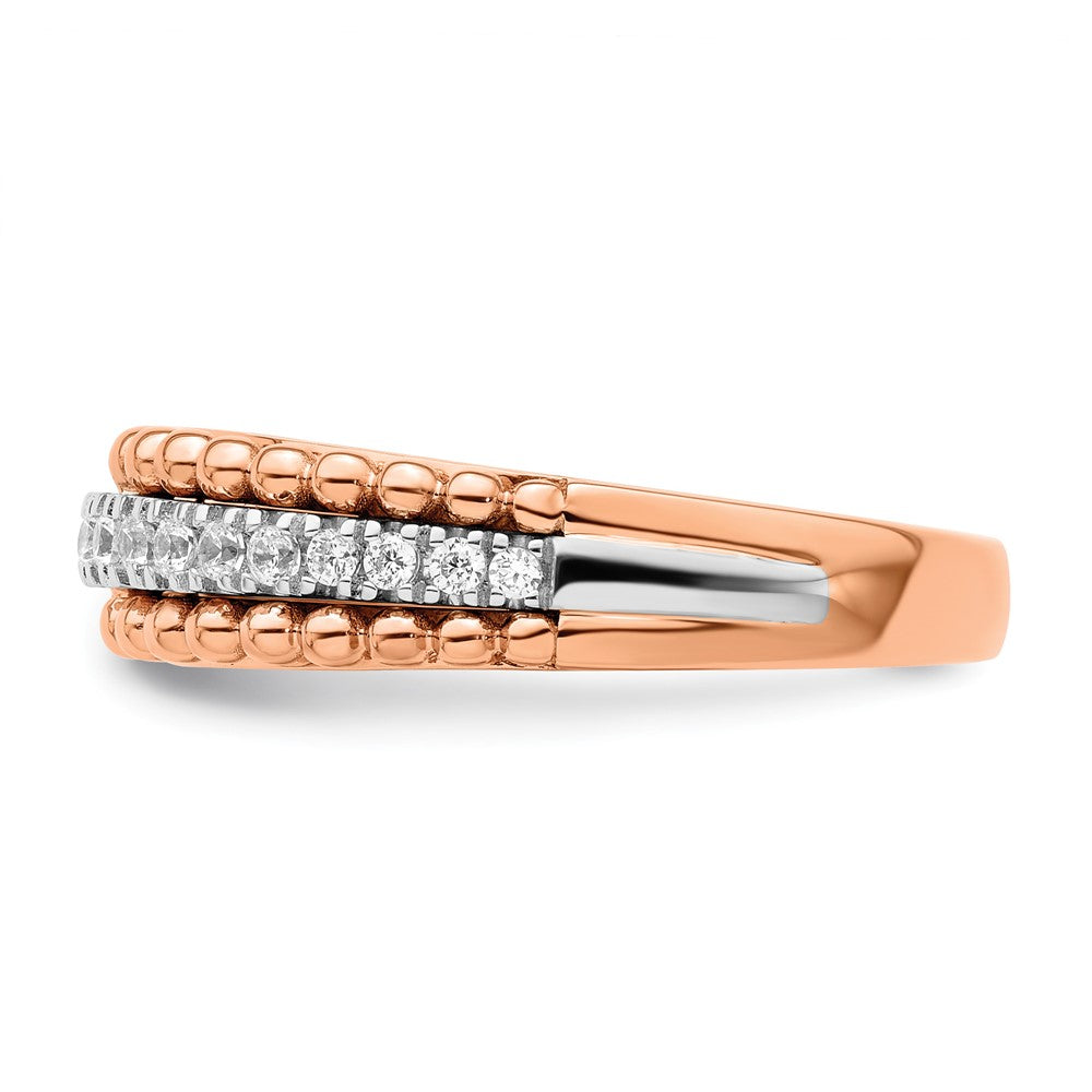 14k Two-tone 1/4 ct Lab Grown Diamond VS/SI+ G+ Complete Band