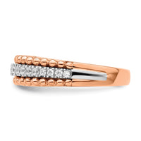 14k Two-tone 1/4 ct Lab Grown Diamond VS/SI+ G+ Complete Band