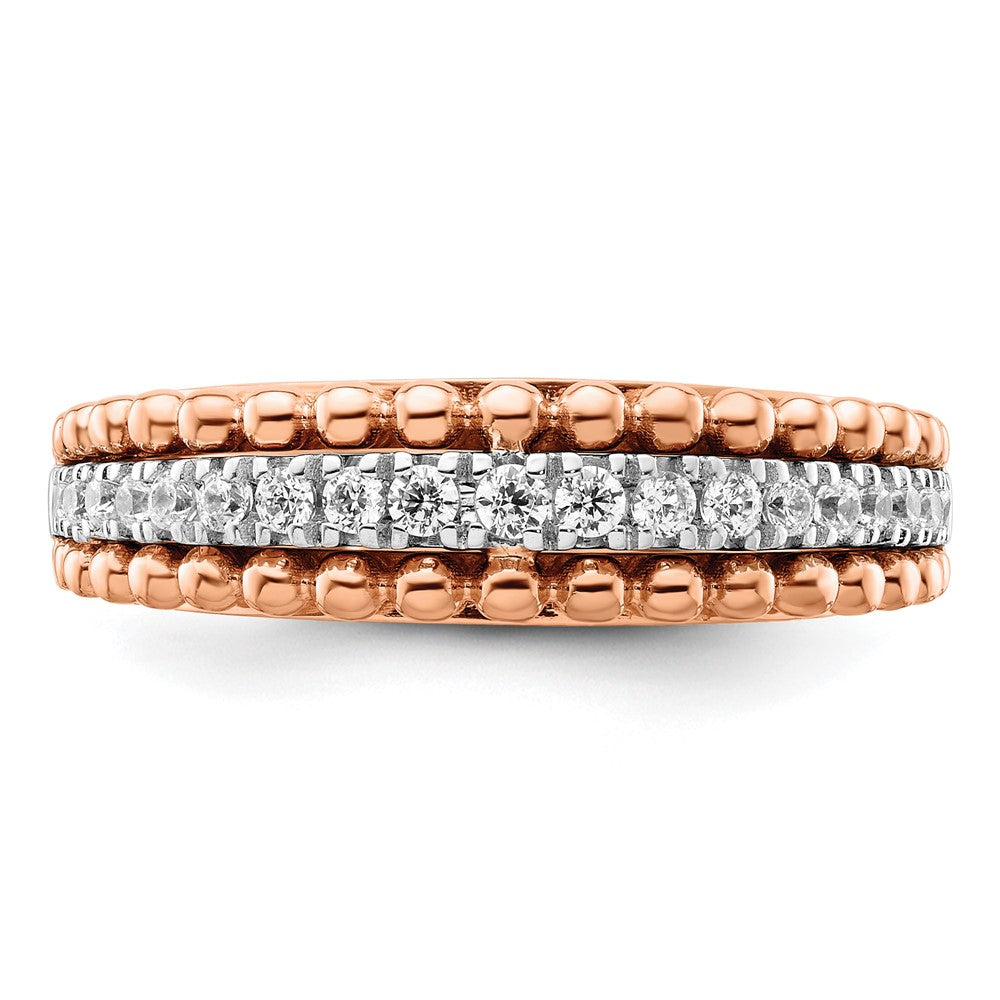 14k Two-tone 1/4 ct Lab Grown Diamond VS/SI+ G+ Complete Band