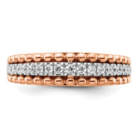 14k Two-tone 1/4 ct Lab Grown Diamond VS/SI+ G+ Complete Band