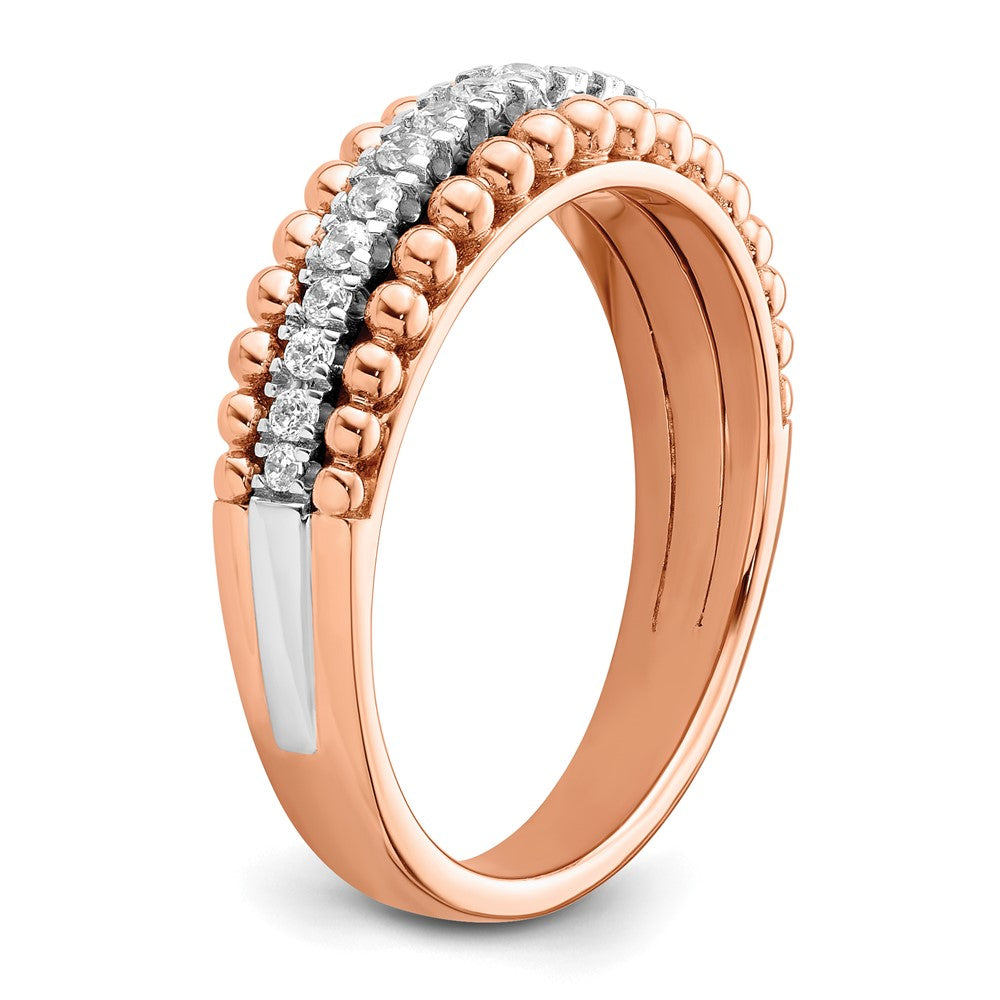 14k Two-tone 1/4 ct Lab Grown Diamond VS/SI+ G+ Complete Band