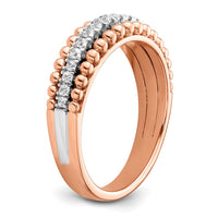 14k Two-tone 1/4 ct Lab Grown Diamond VS/SI+ G+ Complete Band