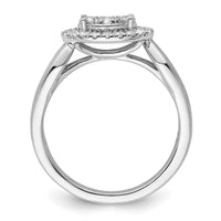14kw 1/2ct Lab Grown Diamond VS/SI+ G+ Comp Cluster Engagement Ring