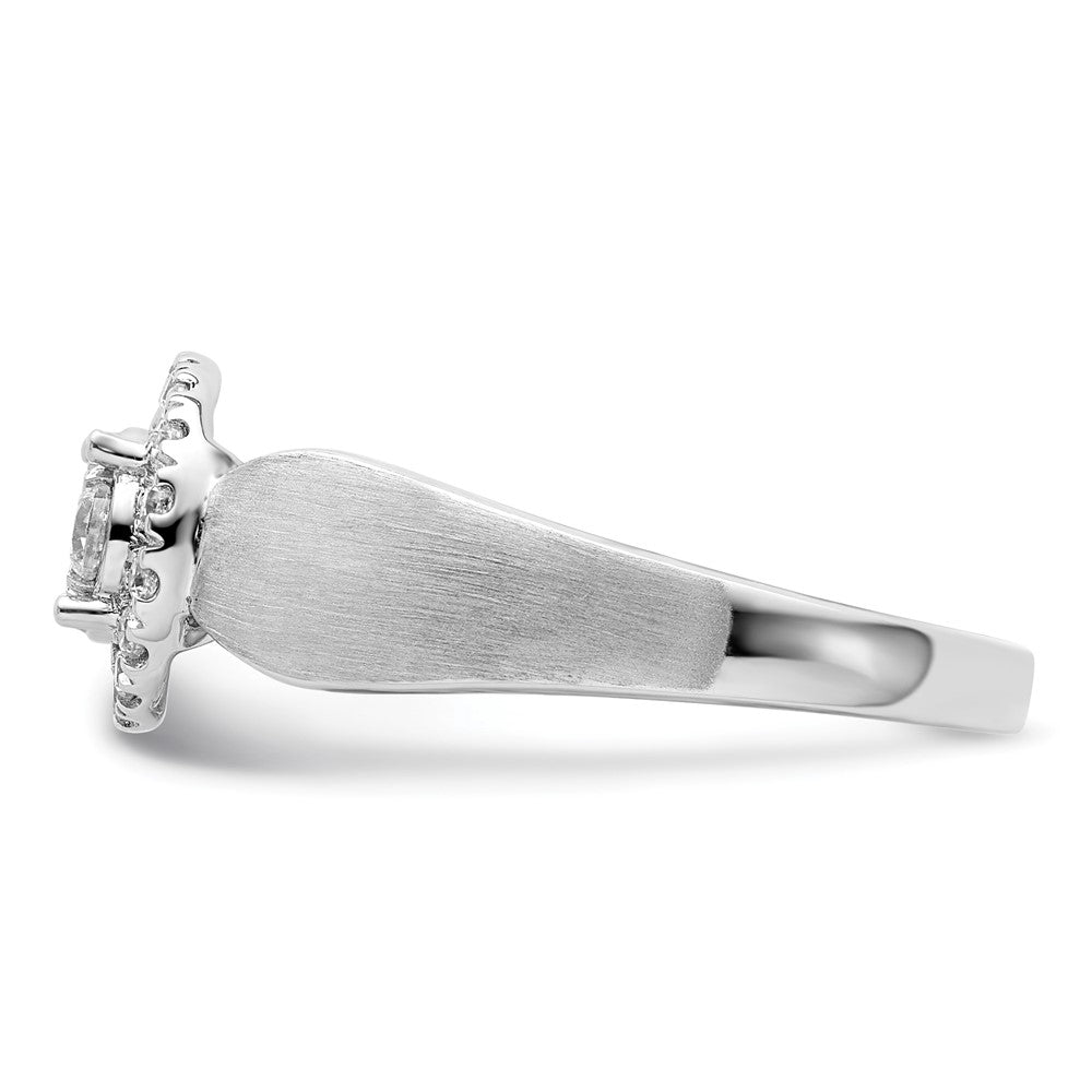14kw 1/2ct Lab Grown Diamond VS/SI+ G+ Comp Cluster Engagement Ring
