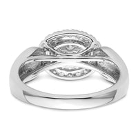 14kw 1/2ct Lab Grown Diamond VS/SI+ G+ Comp Cluster Engagement Ring
