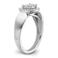 14kw 1/2ct Lab Grown Diamond VS/SI+ G+ Comp Cluster Engagement Ring