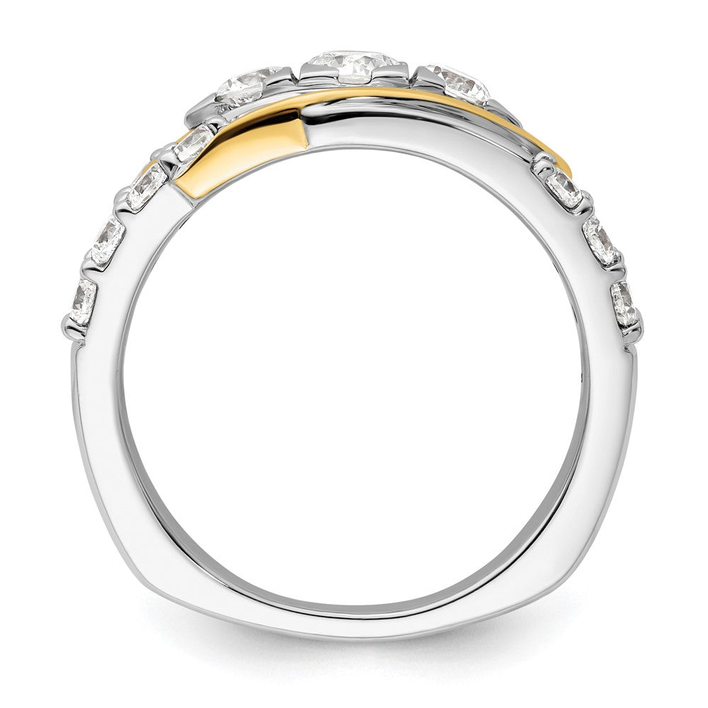 14k Two-Tone 1 1/6 ct Lab Grown Diamond VS/SI+ G+ Complete Fashion Ring