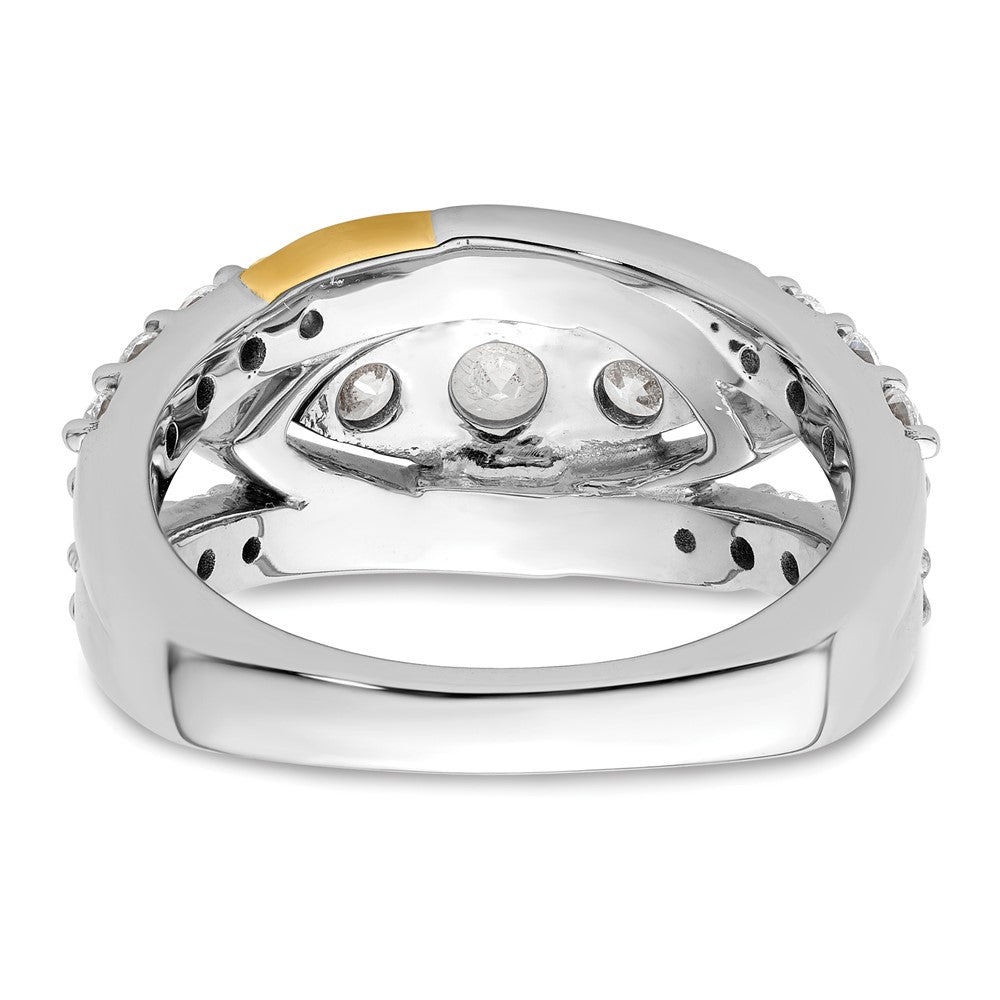 14k Two-Tone 1 1/6 ct Lab Grown Diamond VS/SI+ G+ Complete Fashion Ring