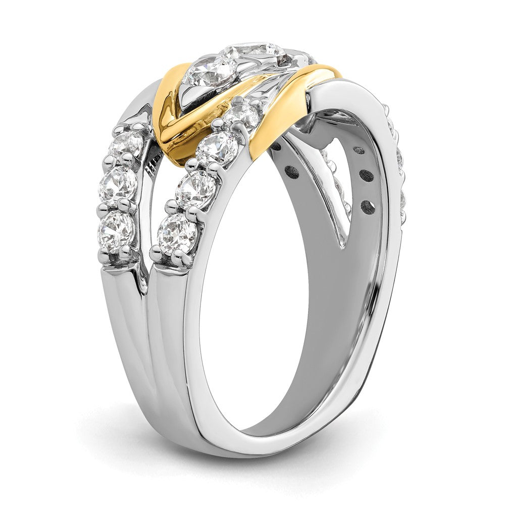 14k Two-Tone 1 1/6 ct Lab Grown Diamond VS/SI+ G+ Complete Fashion Ring