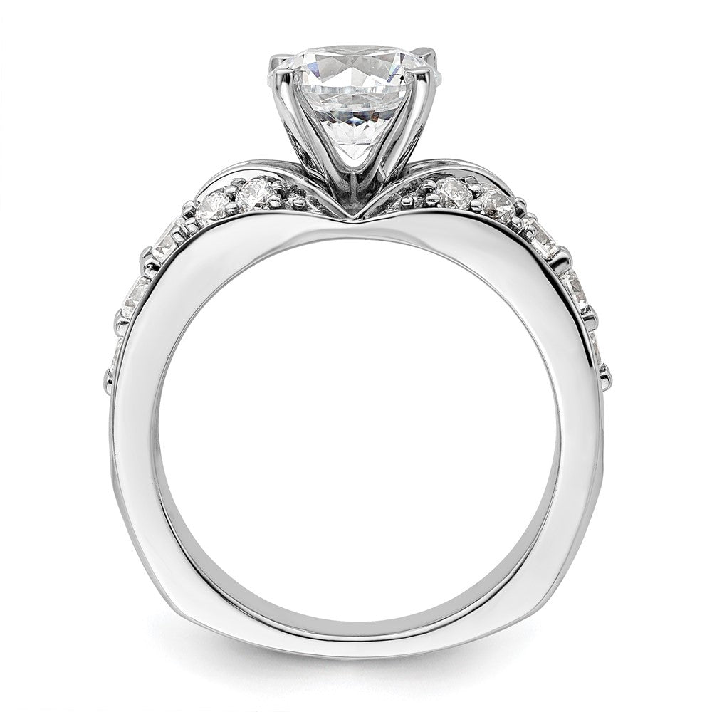 14kw 5/8ct Lab Grown Diamond VS/SI+ G+ 1 1/2ct Center Round Semi Eng Ring