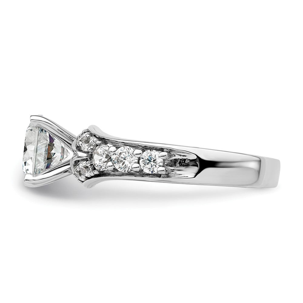 14kw 5/8ct Lab Grown Diamond VS/SI+ G+ 1 1/2ct Center Round Semi Eng Ring