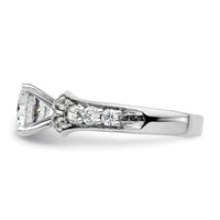 14kw 5/8ct Lab Grown Diamond VS/SI+ G+ 1 1/2ct Center Round Semi Eng Ring