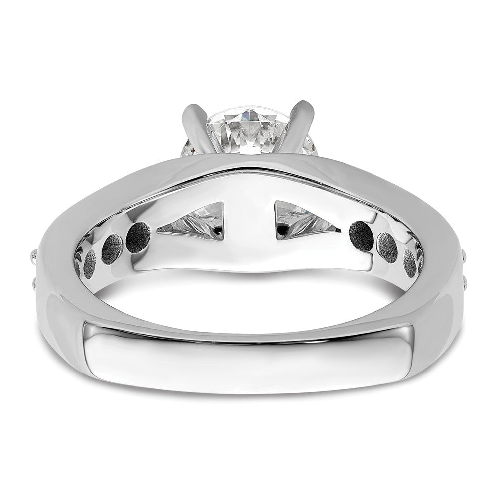 14kw 5/8ct Lab Grown Diamond VS/SI+ G+ 1 1/2ct Center Round Semi Eng Ring