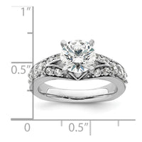 14kw 5/8ct Lab Grown Diamond VS/SI+ G+ 1 1/2ct Center Round Semi Eng Ring