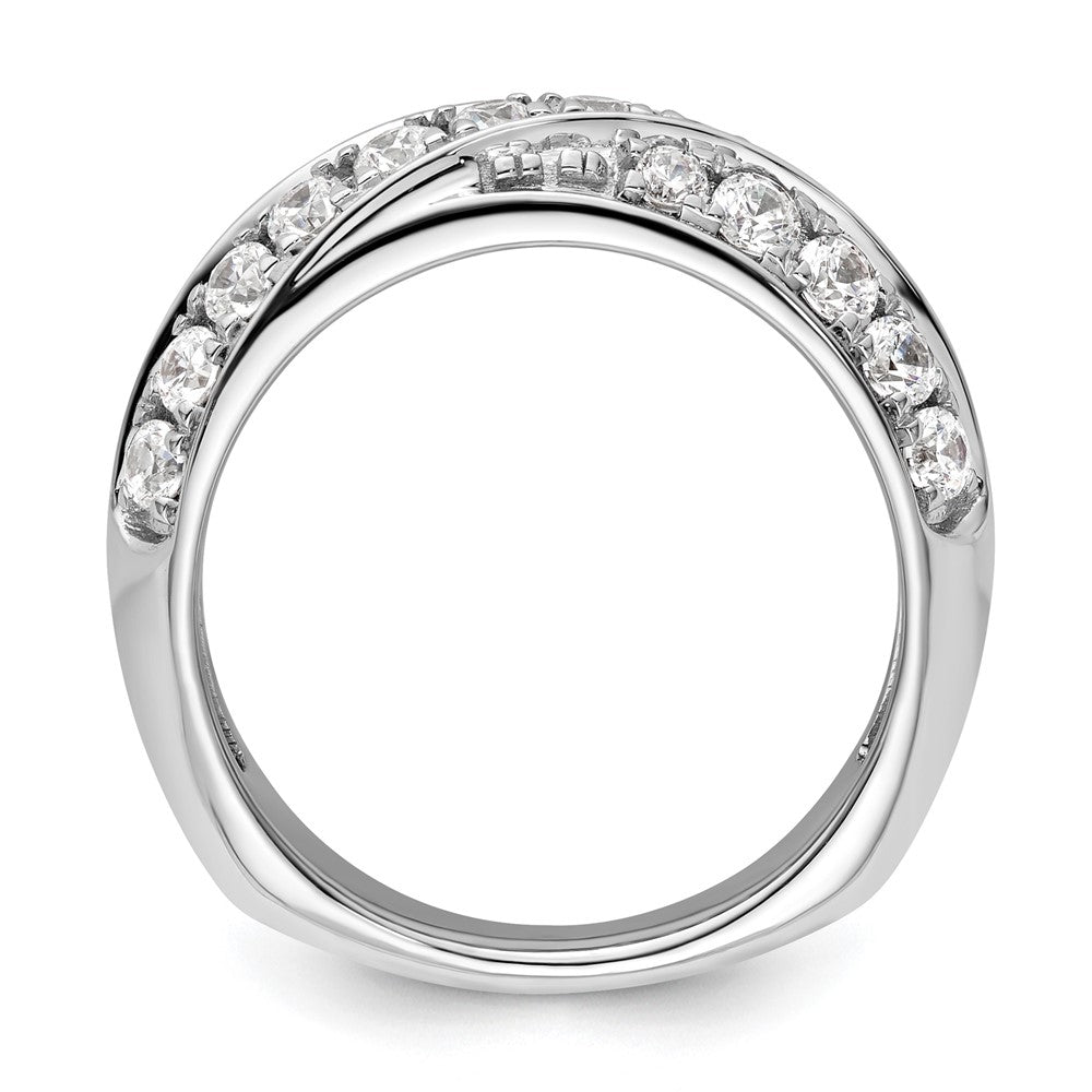 14k White Gold 1 ct Lab Grown Diamond VS/SI+ G+ Complete Band