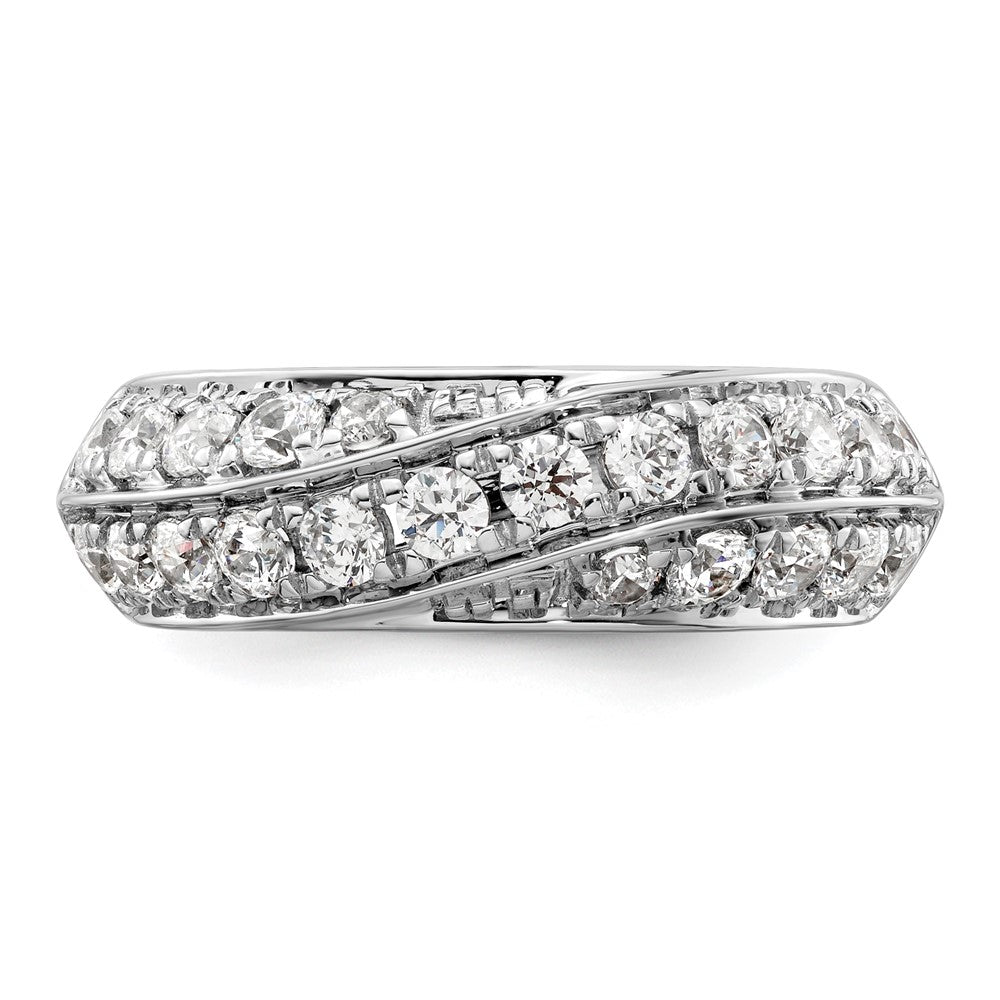 14k White Gold 1 ct Lab Grown Diamond VS/SI+ G+ Complete Band