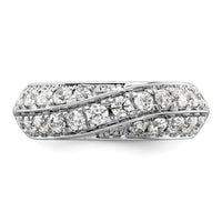 14k White Gold 1 ct Lab Grown Diamond VS/SI+ G+ Complete Band
