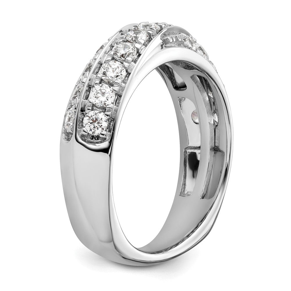 14k White Gold 1 ct Lab Grown Diamond VS/SI+ G+ Complete Band