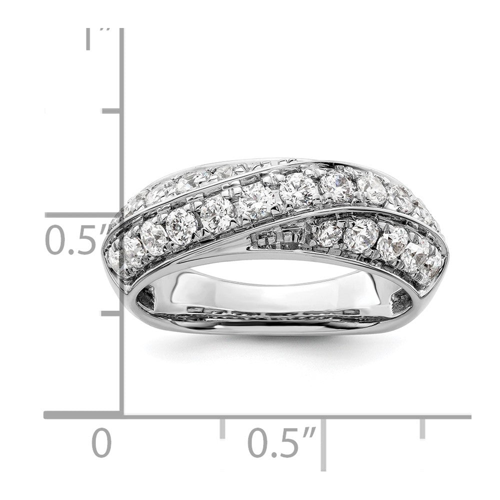 14k White Gold 1 ct Lab Grown Diamond VS/SI+ G+ Complete Band