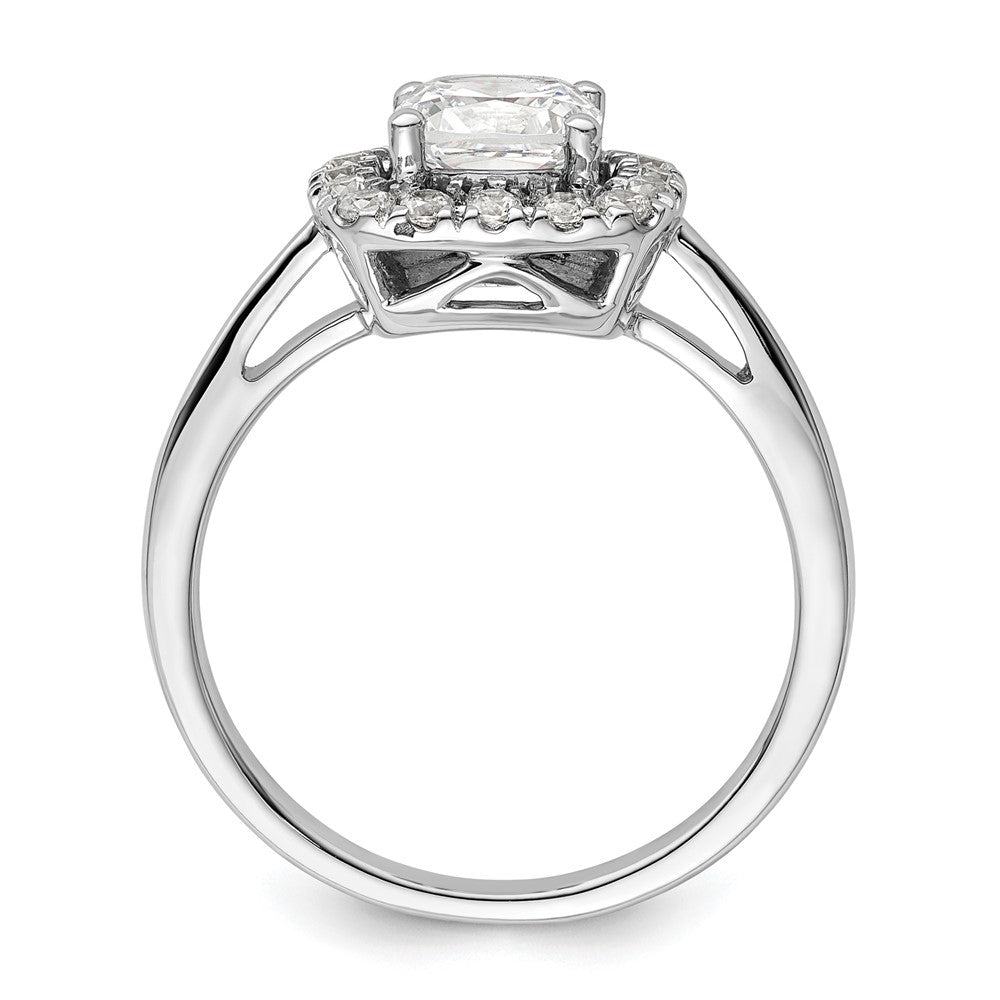 14kw 1/4ct Lab Grown Dia VS/SI+ G+ April Birthstone White Sapphire Ring