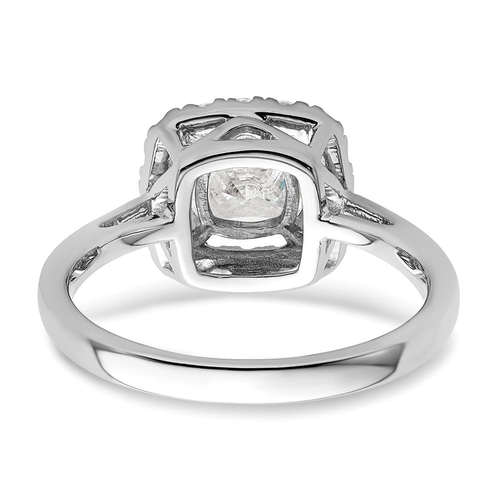 14kw 1/4ct Lab Grown Dia VS/SI+ G+ April Birthstone White Sapphire Ring