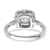 14kw 1/4ct Lab Grown Dia VS/SI+ G+ April Birthstone White Sapphire Ring