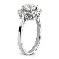 14kw 1/4ct Lab Grown Dia VS/SI+ G+ April Birthstone White Sapphire Ring
