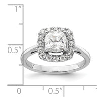 14kw 1/4ct Lab Grown Dia VS/SI+ G+ April Birthstone White Sapphire Ring