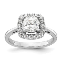 14kw 1/4ct Lab Grown Dia VS/SI+ G+ April Birthstone White Sapphire Ring
