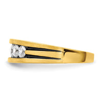 14k w/ Black Rhodium 1 ct Lab Grown Diamond VS/SI+ G+ Comp Men's Ring