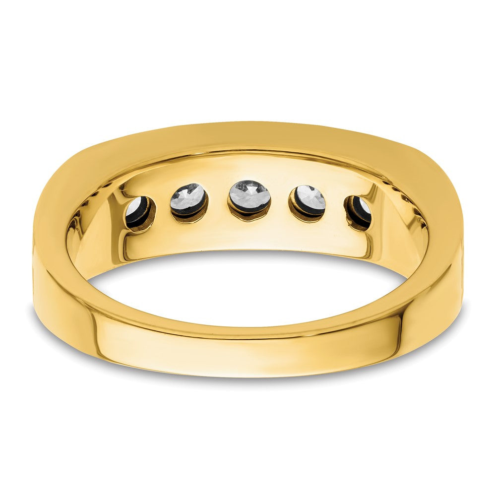 14k w/ Black Rhodium 1 ct Lab Grown Diamond VS/SI+ G+ Comp Men's Ring