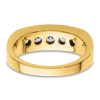 14k w/ Black Rhodium 1 ct Lab Grown Diamond VS/SI+ G+ Comp Men's Ring