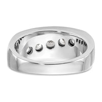 10k White Gold 1 ct Lab Grown Dia VS/SI+ G+ 5 Stone Complete Men's Ring