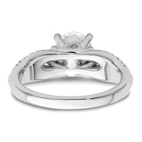 14k White Gold 3/8 ct Lab Grown Diamond VS/SI+ G+ 1 ct Center Semi Eng Ring