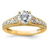 14k 1 5/8ct Cert Lab Grown Diamond VS+ F+ Round Comp Engagement Ring