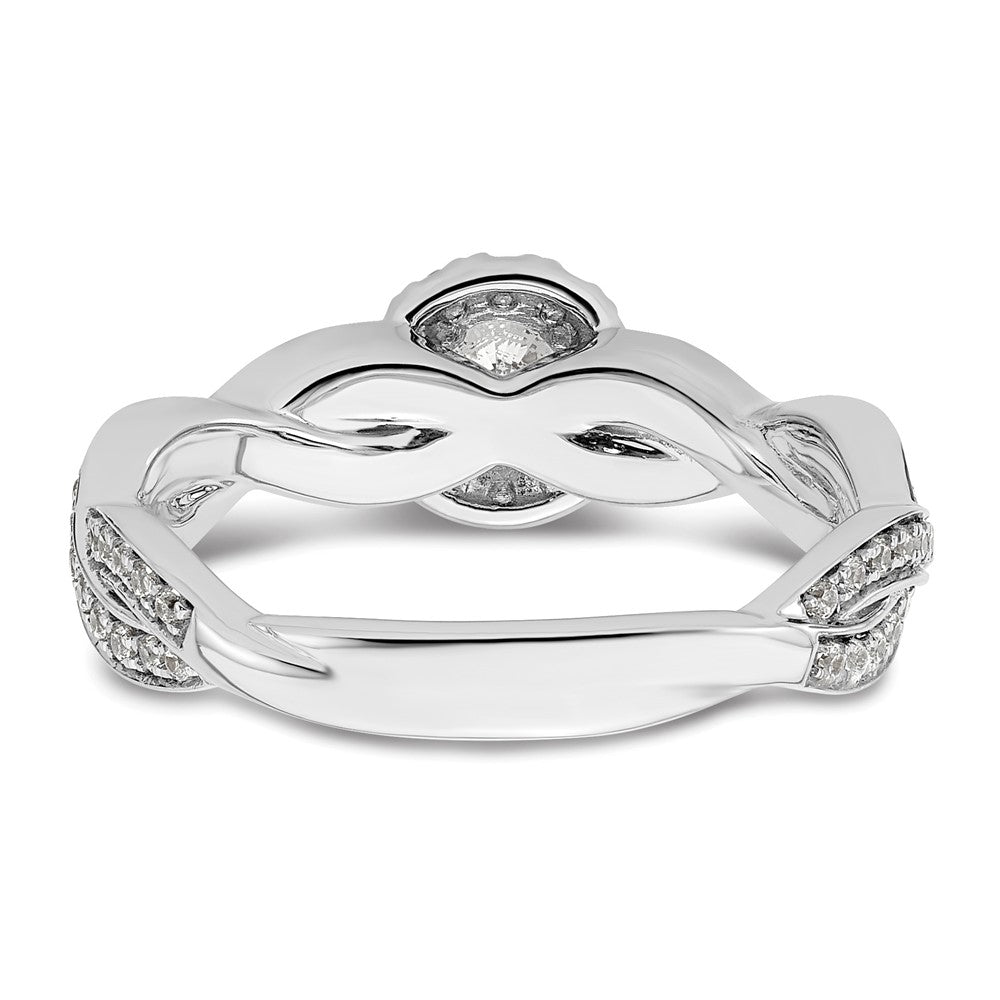 14kw 3/4ct Lab Grown Diamond VS/SI+ G+ Round Comp Fancy Halo Eng Ring
