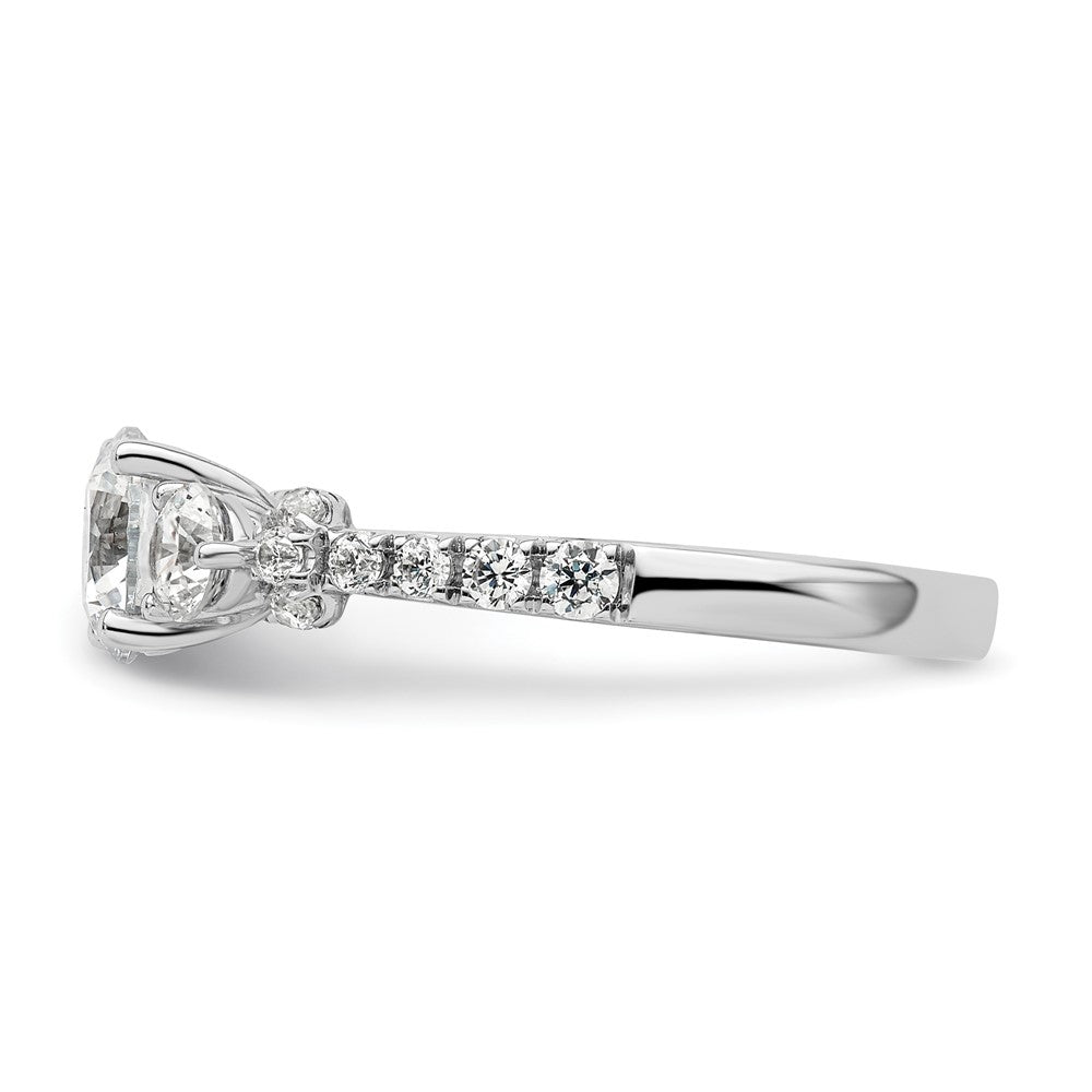 14k White Gold 3/4 ct Lab Grown Dia VS/SI+ G+ 1 ct Center Semi Engmnt Ring