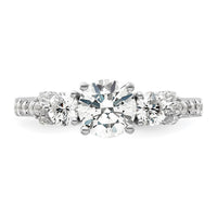 14k White Gold 3/4 ct Lab Grown Dia VS/SI+ G+ 1 ct Center Semi Engmnt Ring
