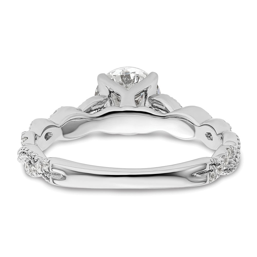 14k White Gold 1/5 ct Lab Grown Dia VS/SI+ G+ 1 ct Center Semi Eng Ring