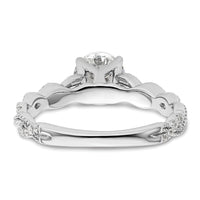 14k White Gold 1/5 ct Lab Grown Dia VS/SI+ G+ 1 ct Center Semi Eng Ring