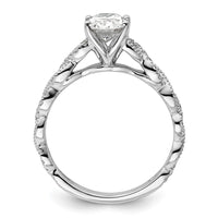 14k White Gold 1/5 ct Lab Grown Diamond VS/SI+ G+ 1 ct Oval Semi Eng Ring