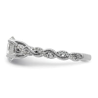 14k White Gold 1/5 ct Lab Grown Diamond VS/SI+ G+ 1 ct Oval Semi Eng Ring