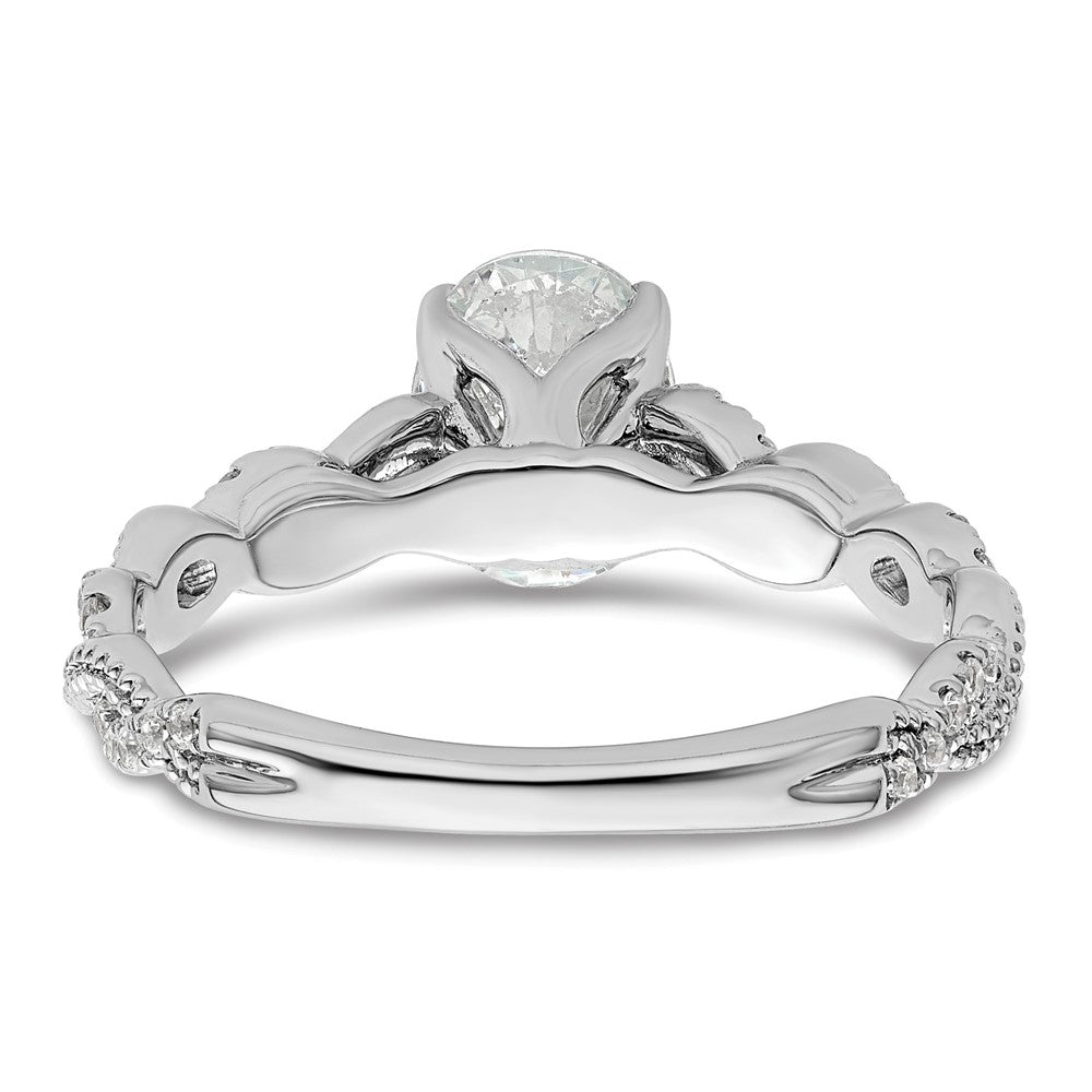14k White Gold 1/5 ct Lab Grown Diamond VS/SI+ G+ 1 ct Oval Semi Eng Ring