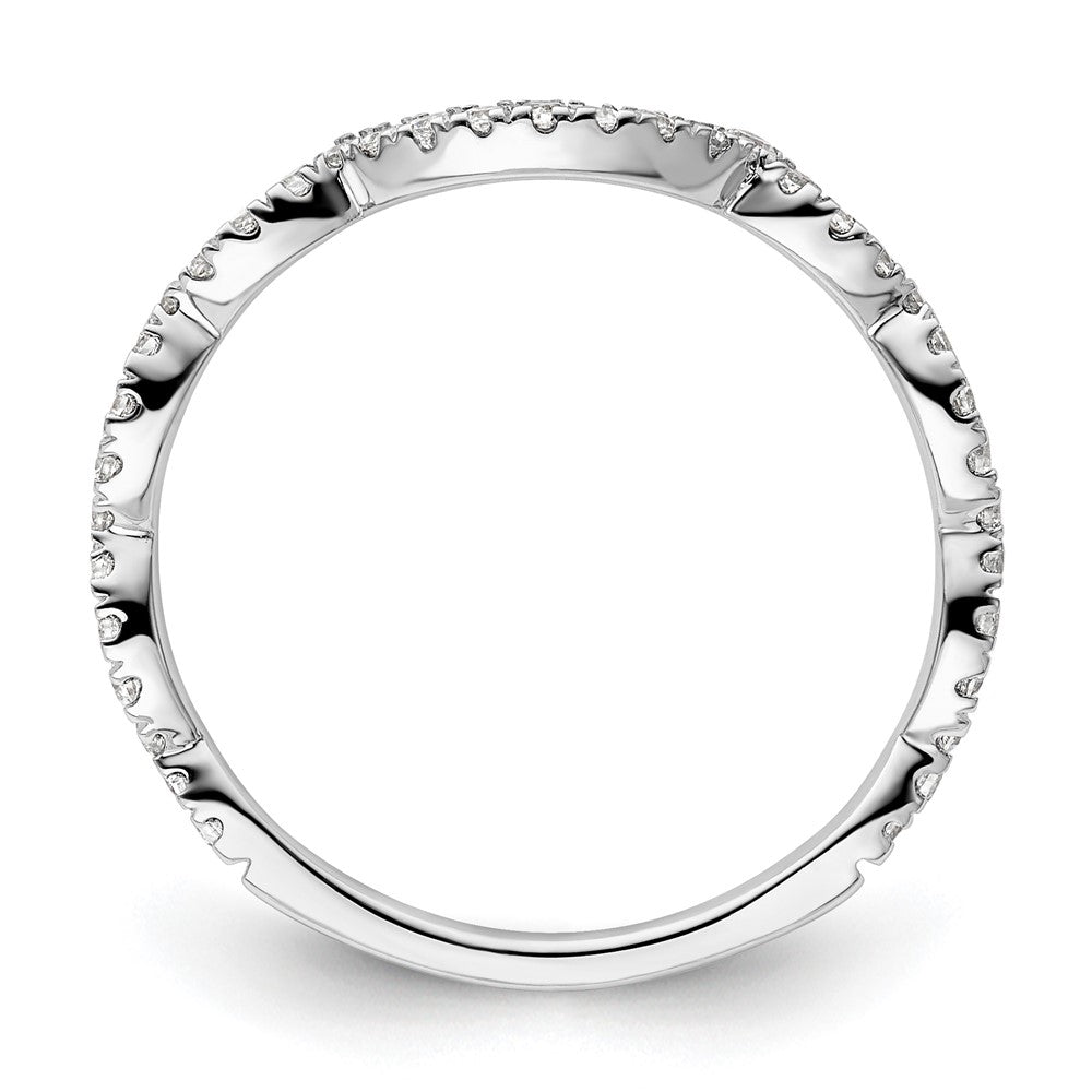 14k White Gold 1/3 ct Lab Grown Diamond VS/SI+ G+ Wedding Band